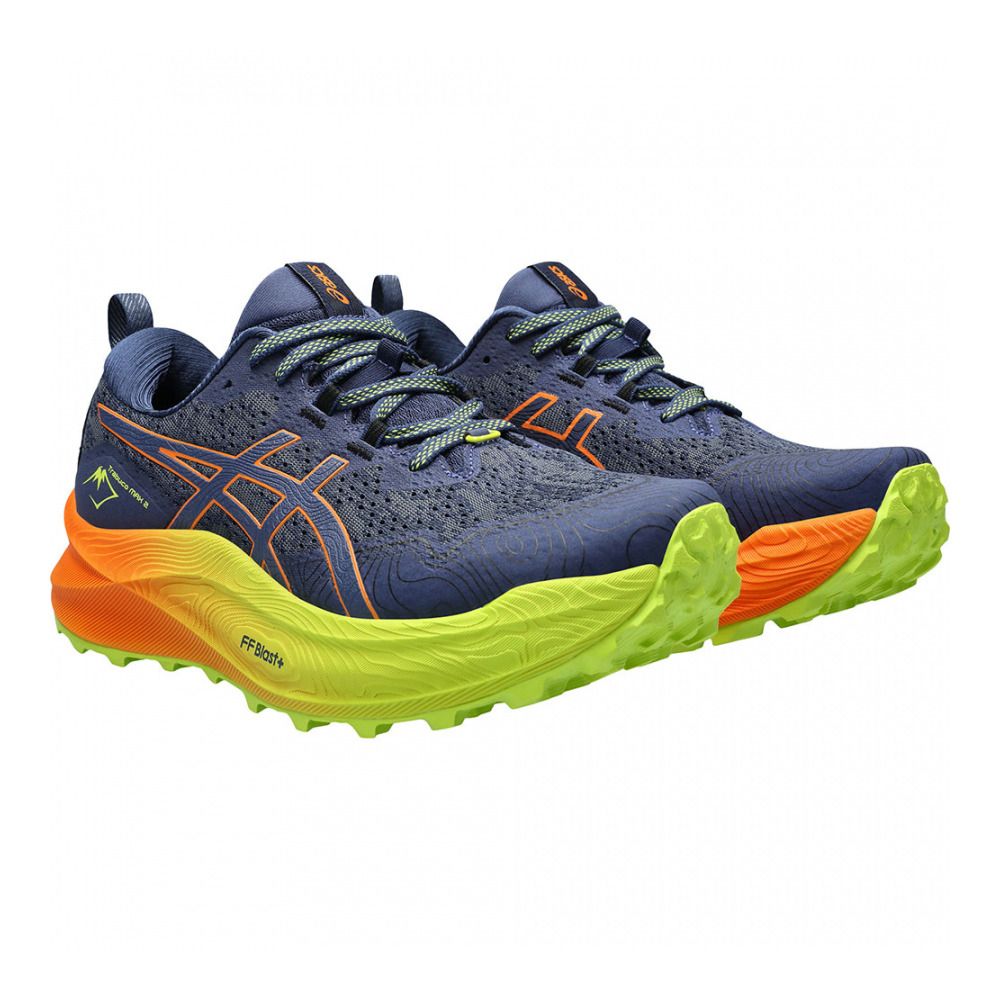 Asics TRABUCO MAX 2 - Chaussures trail Homme deep ocean/bright orange