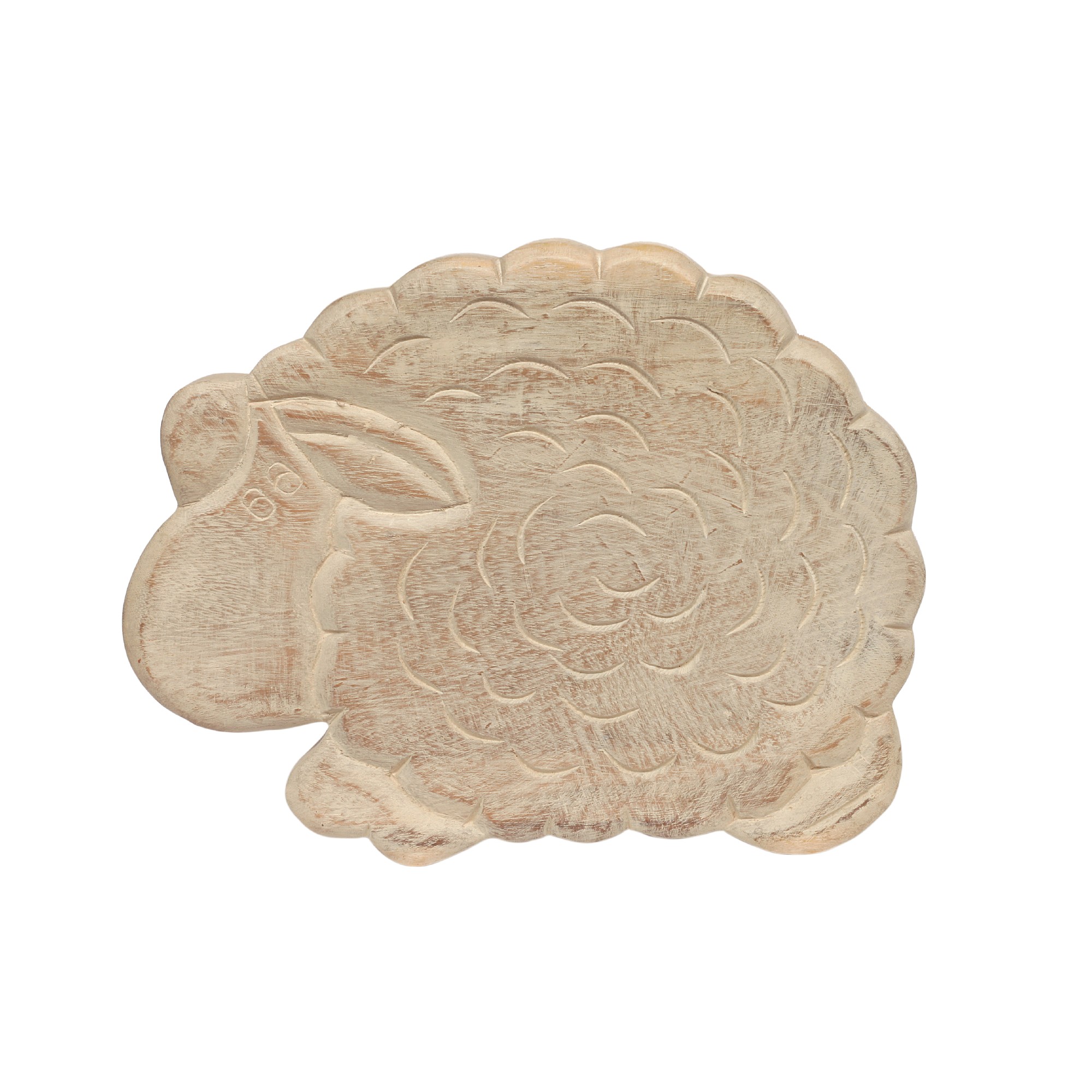 Kleiner Hocker 'Schaf', natur, H 25 cm, Ø 30 cm von fischer's lagerhaus