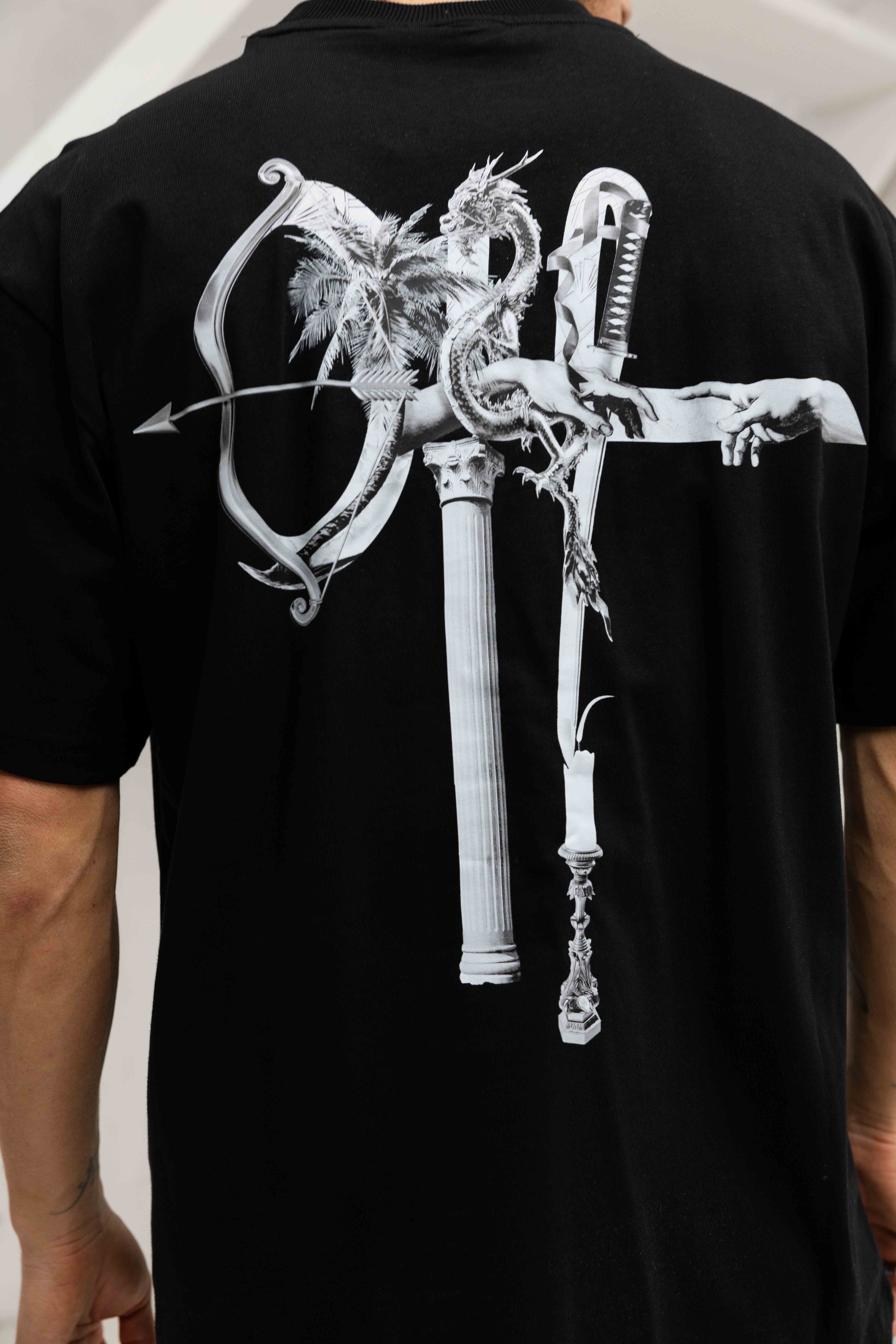 Off The Pitch Museum Loose Fit T-Shirt Heren Zwart