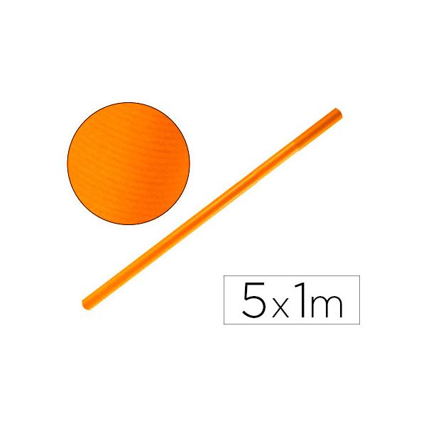 Liderpapel Papel Kraft Laranja Forte Rolo 5x1m