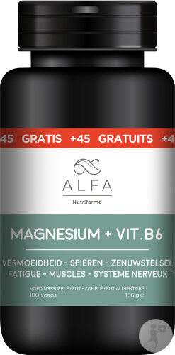 Alfa Magnésium + Vitamine B6 180 Capsules Végétales