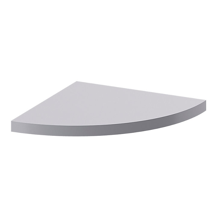 Tablette murale d'angle Form Rigga argent 25 cm