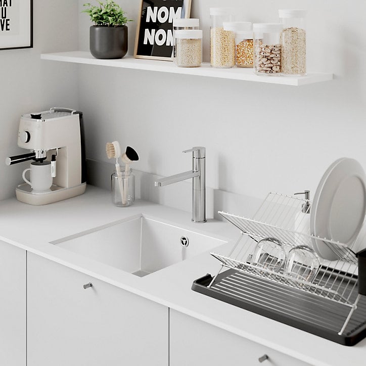 Mitigeur de cuisine inox GoodHome Phoran