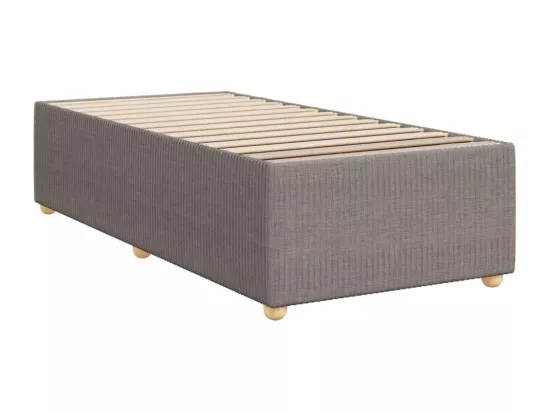 Sommier à lattes de lit avec matelas Taupe 90x190 cm Tissu