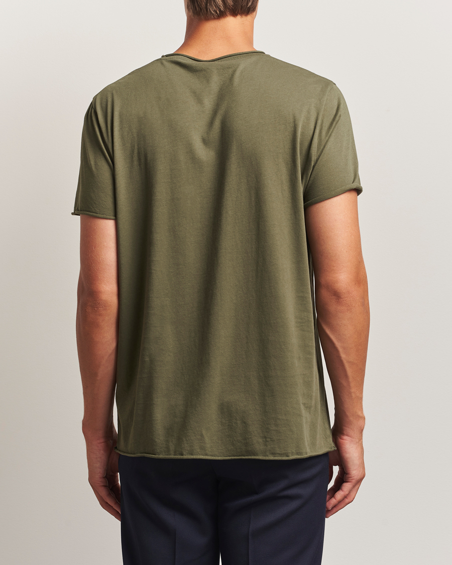 Filippa K Roll Neck Crew Neck T-Shirt Dark Olive