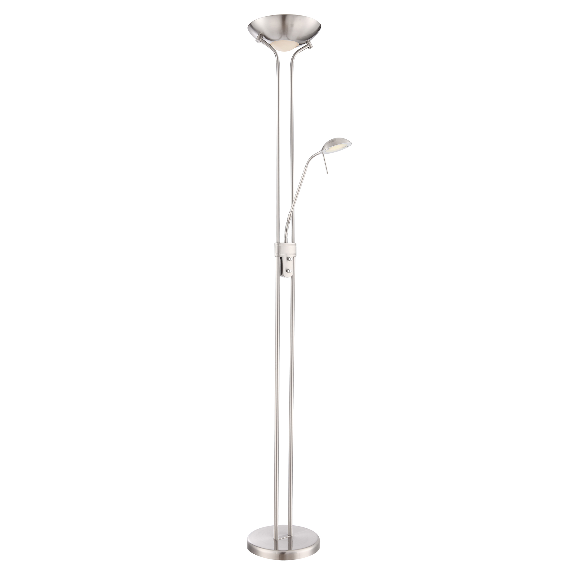 LED-Deckenfluter - Nickel matt - satiniert - 180 cm
