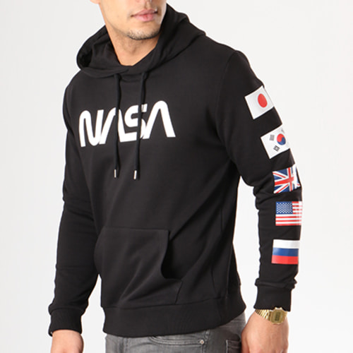 Sweat Capuche Flags Noir