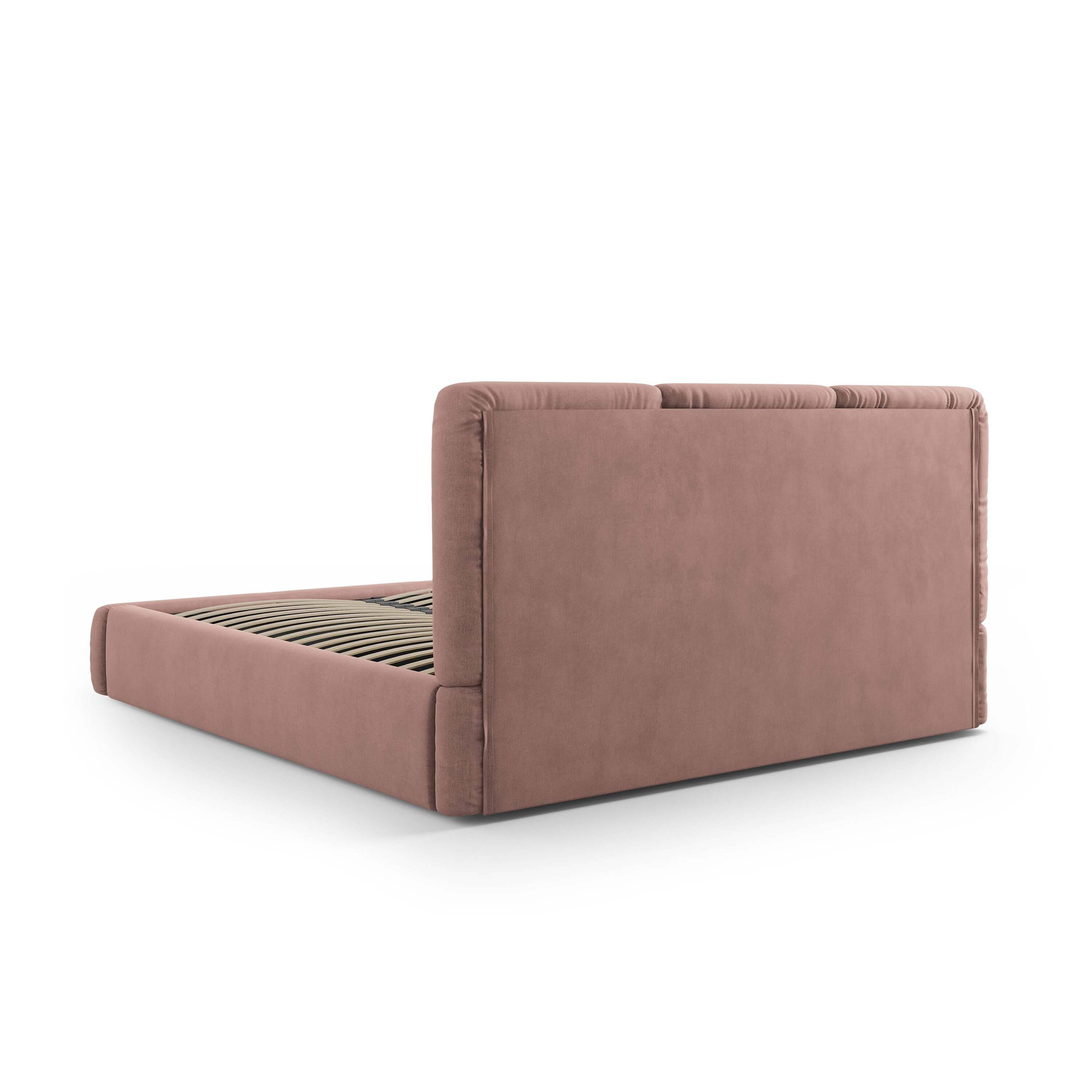 Windsor & Co Horizon Bedframe met Opbergvak - 180 x 200 cm - Chenille - Roze