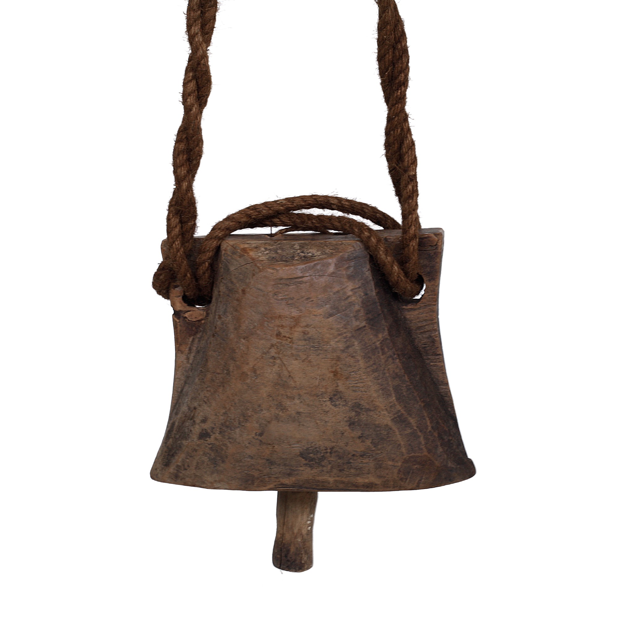 Antike hölzerne Kuhglocke L, natur, T 20 cm, B 14 cm, H 14 cm günstig bestellen