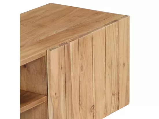 Meuble TV 140 x 30 x 45 cm Bois d'acacia massif