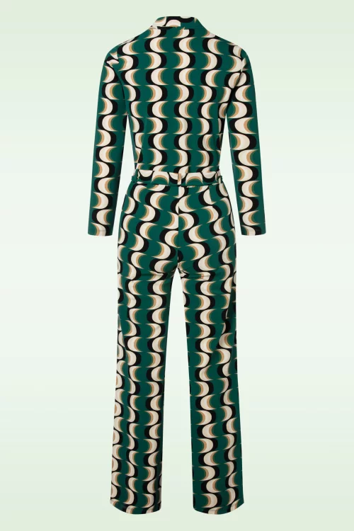 Smashed Lemon Shirley jumpsuit in petrol and multi