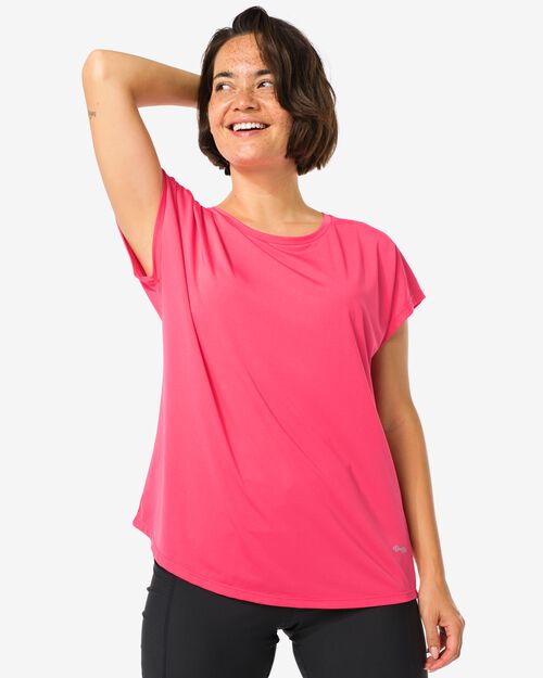 t-shirt de sport femme rose vif