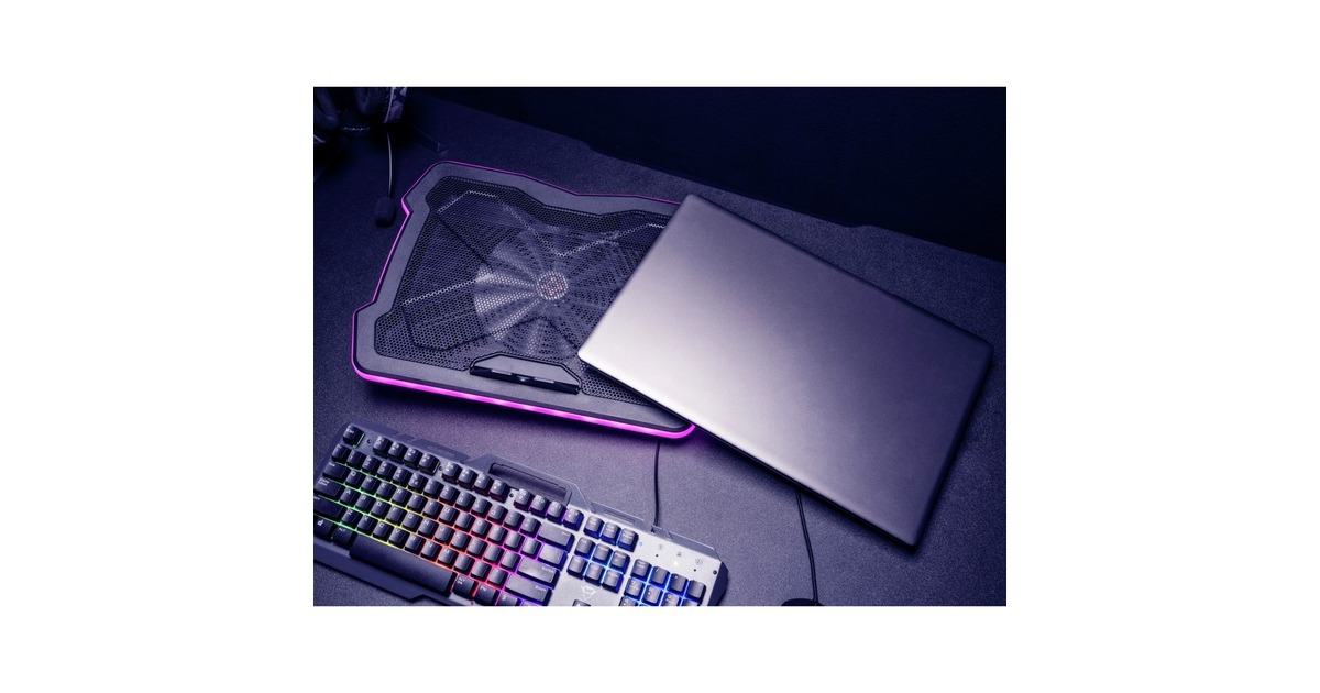 TrustGXT 1126 Aura laptopkoeler  (Zwart, RGB)