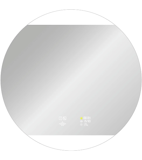 Miroir de salle de bains lumineux LED connecté rond BroadWay diamètre 100 cm, bluetooth, MPGlass