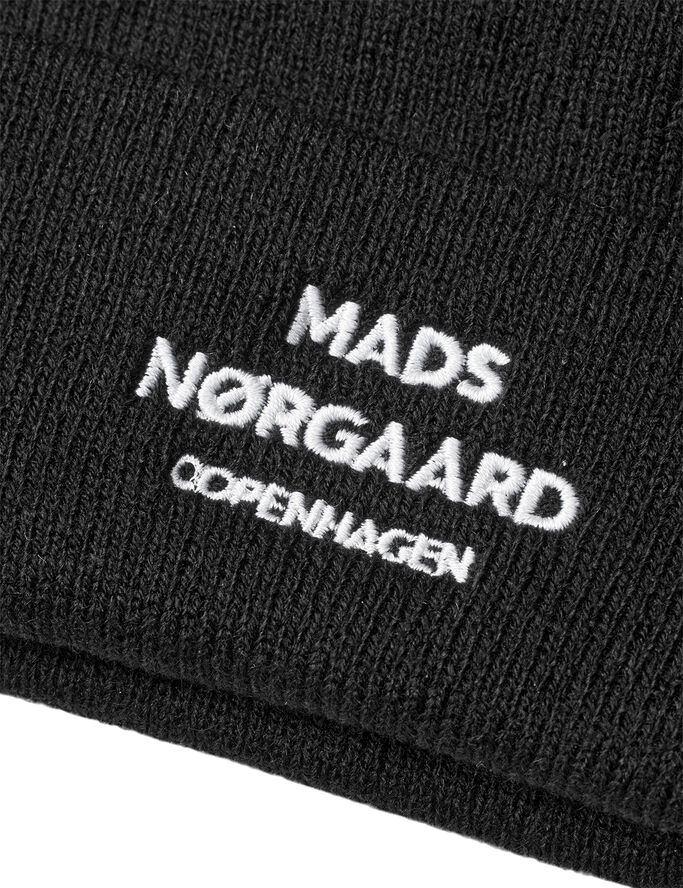 Mads Nørgaard - Copenhagen Isak Logo Ambas Beanie Sort