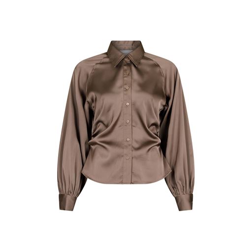 Neo Noir Susannah Sateen Skjorte, Khaki, 34