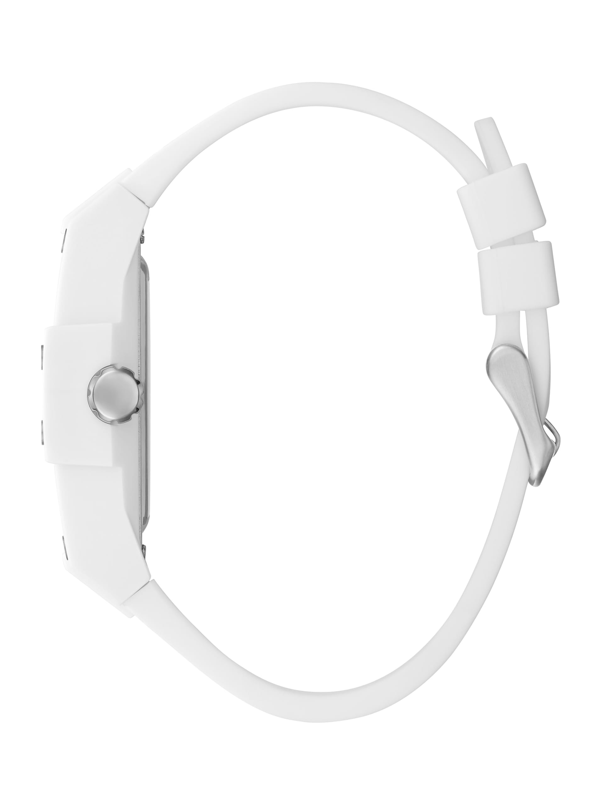 Relógio multifuncional de silicone branco