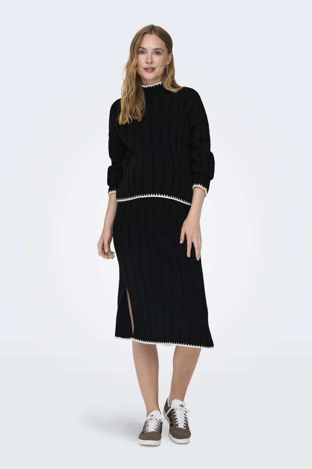 ONLY MATERNITY zwangerschaps midi rok zwart