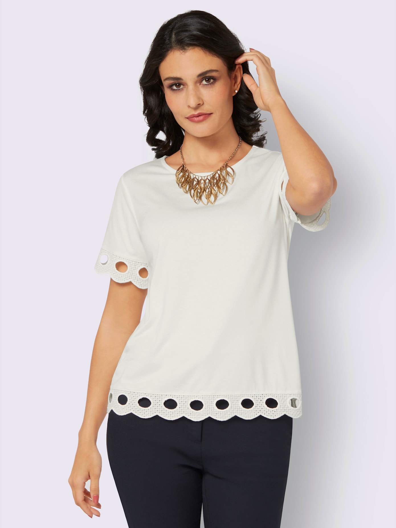 T-shirt bordure décorative