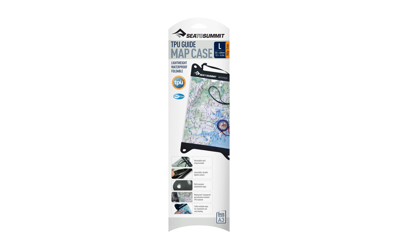 Sea to Summit Guide Map Case Thermoplastische  Kartentasche klein