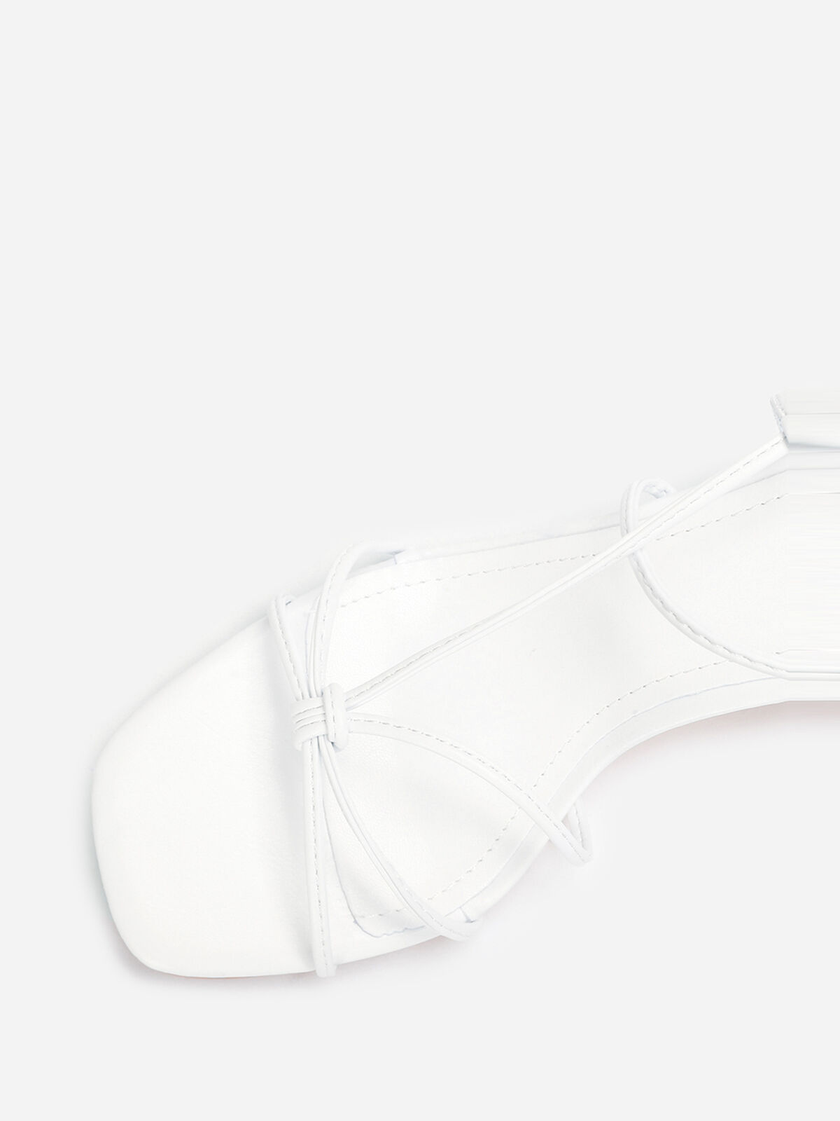 Sandales à brides entrelacées- Blanc