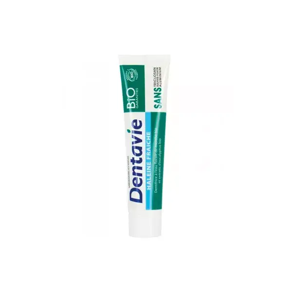 Pasta de dentes Dentavie Fresh Breath com menta orgânica e eucalipto 75ml
