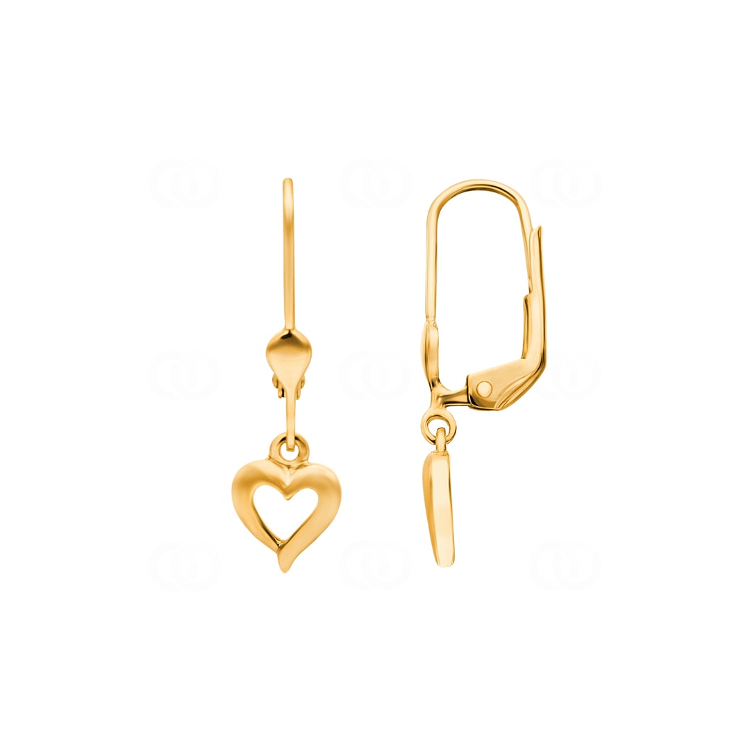 Ohrhänger 750/18 K Gelbgold Herz