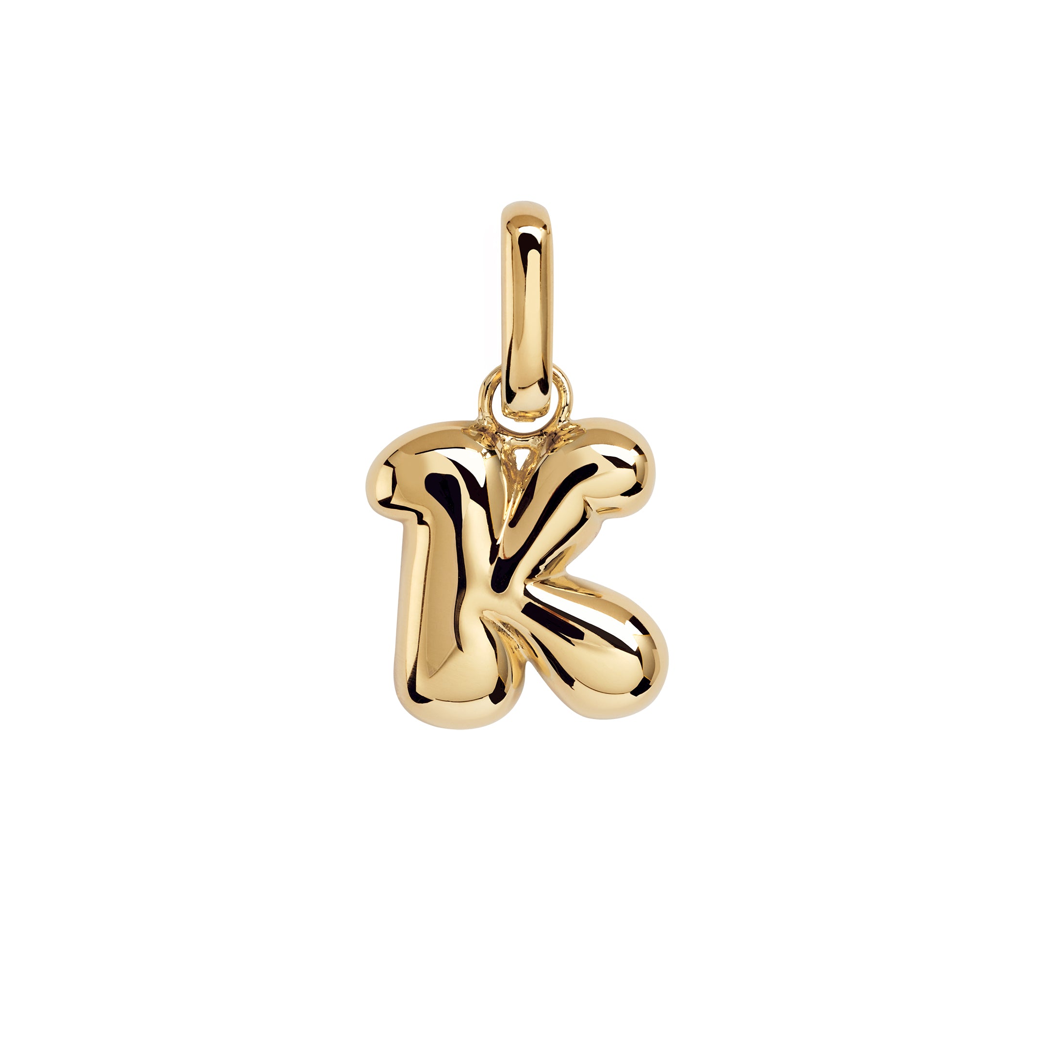 Camille Brinch  Puffer Letter Charm vedhæng - forgyldt