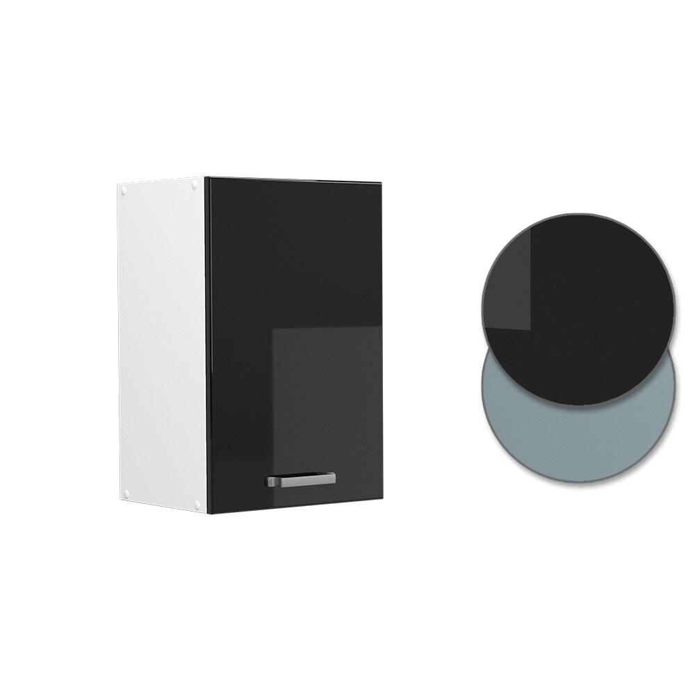 Vicco Hängeschrank Küchenschrank R-Line Solid Weiß Schwarz 40 cm modern