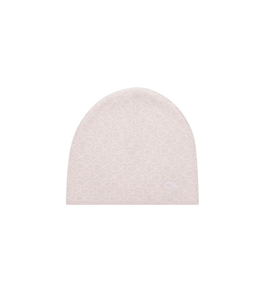 Gorro Monogram Calvin Klein Reverso bege
