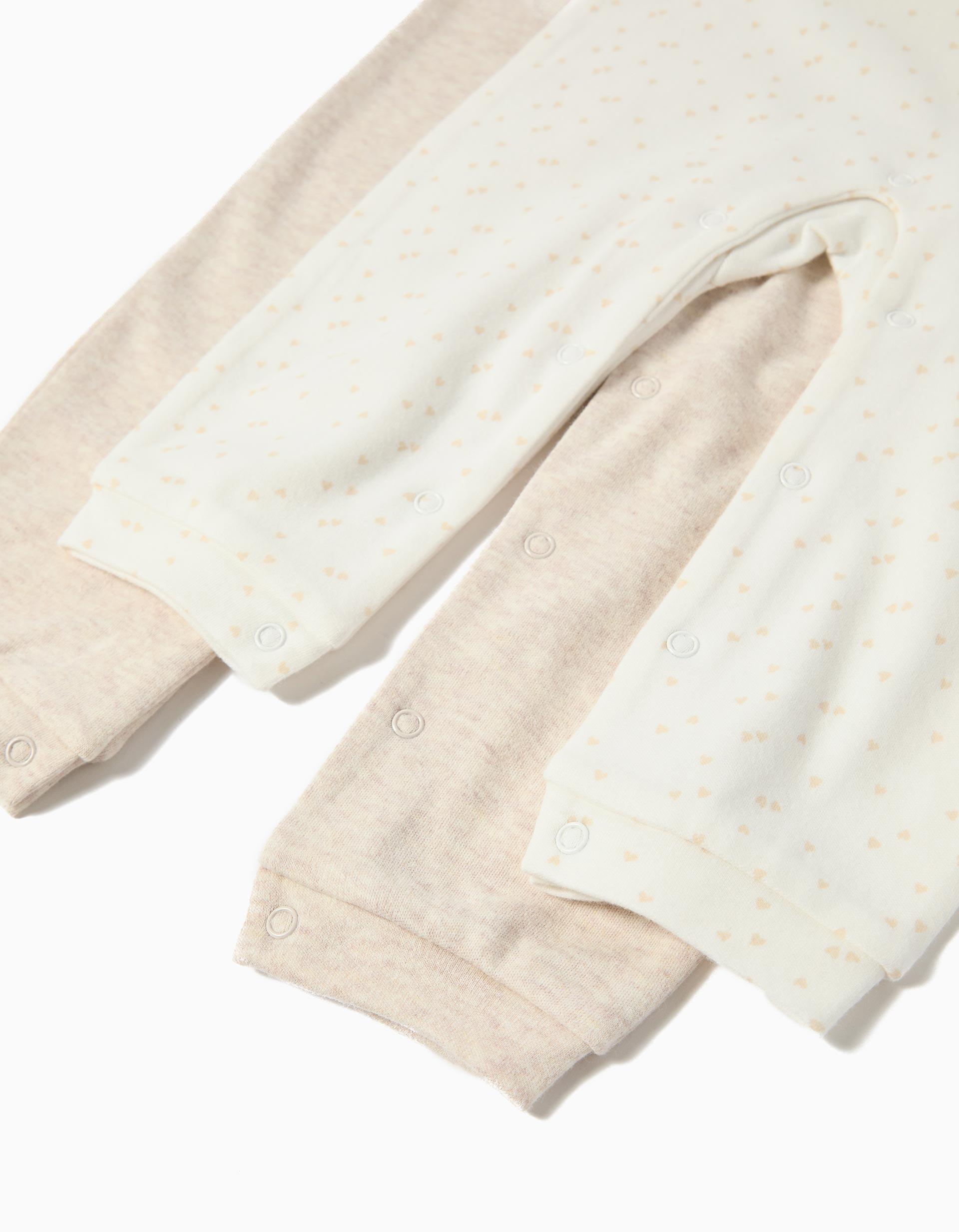 Pack 2 Babygrows, Recém-Nascido, Bege