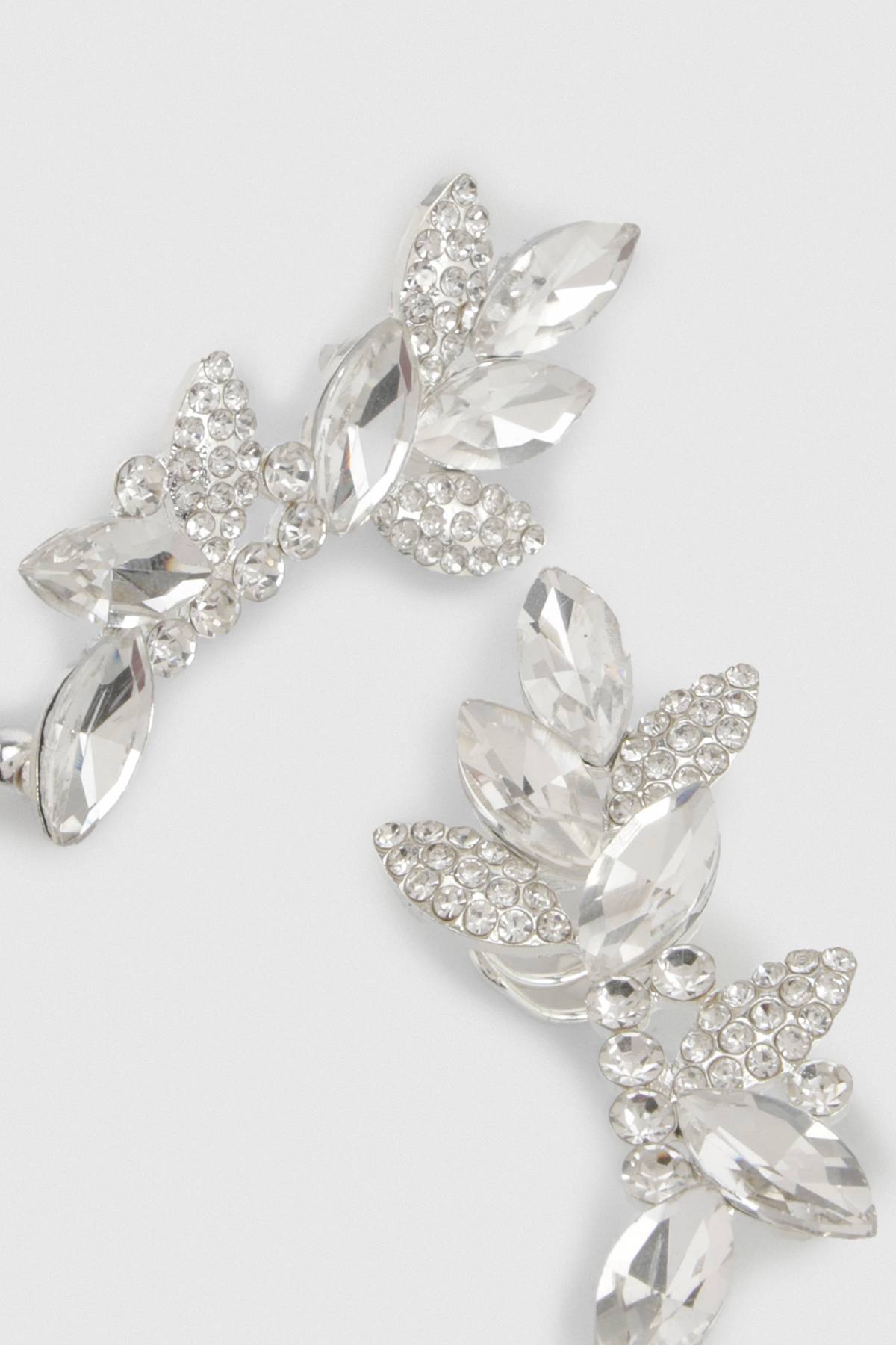 KarenMillen Manchette d'Oreille Argentée à Strass