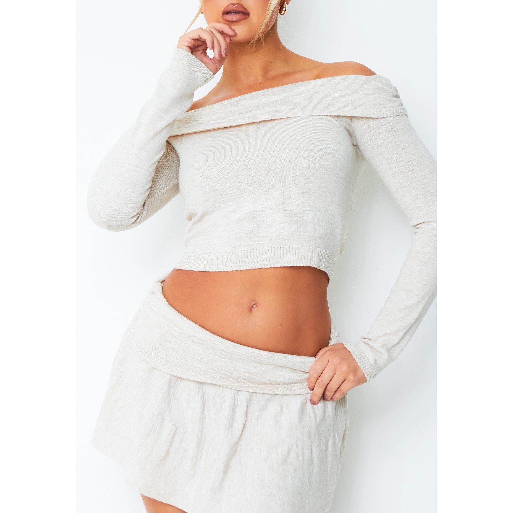 Missy Empire ME Ruched Fold Over Top