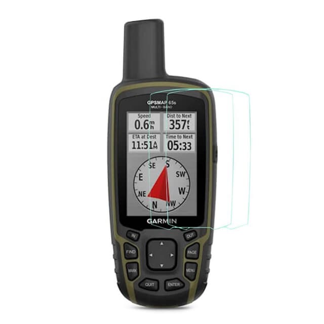 2-Pak Hærdet glas skærmbeskytter Garmin GPSMAP 65s