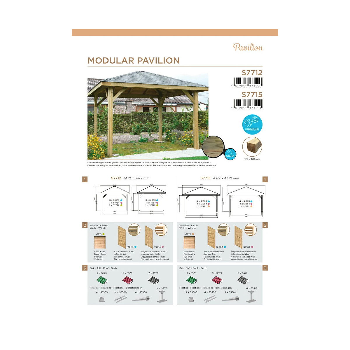 Abri de jardin maisonnette chalet de jardin kiosk 347x347