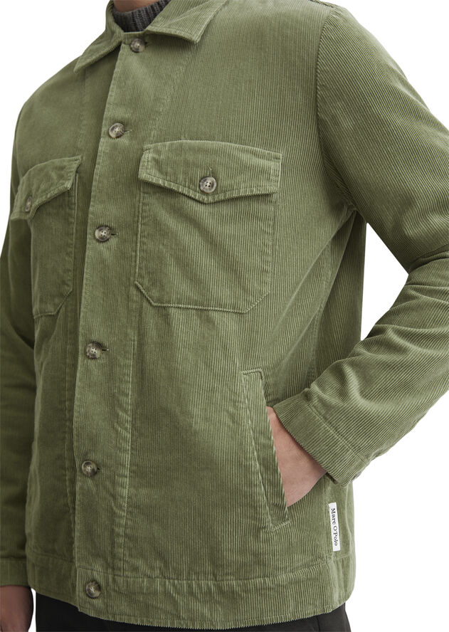 Marc O’Polo Overshirt with bowling collar, bott Victorian mist