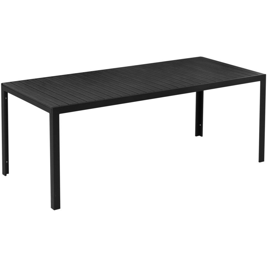 Outsunny Gartentisch mit Aluminium-Rahmen schwarz