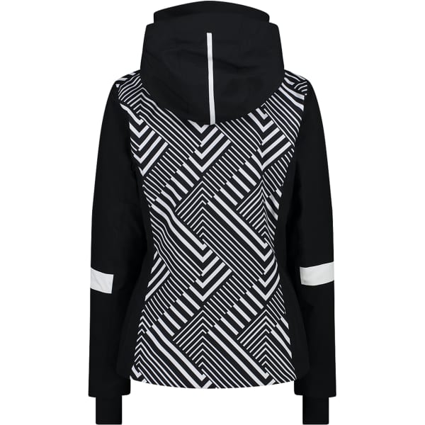 Veste de ski CMP WOMAN JACKET FIX HOOD NERO BIANCO
