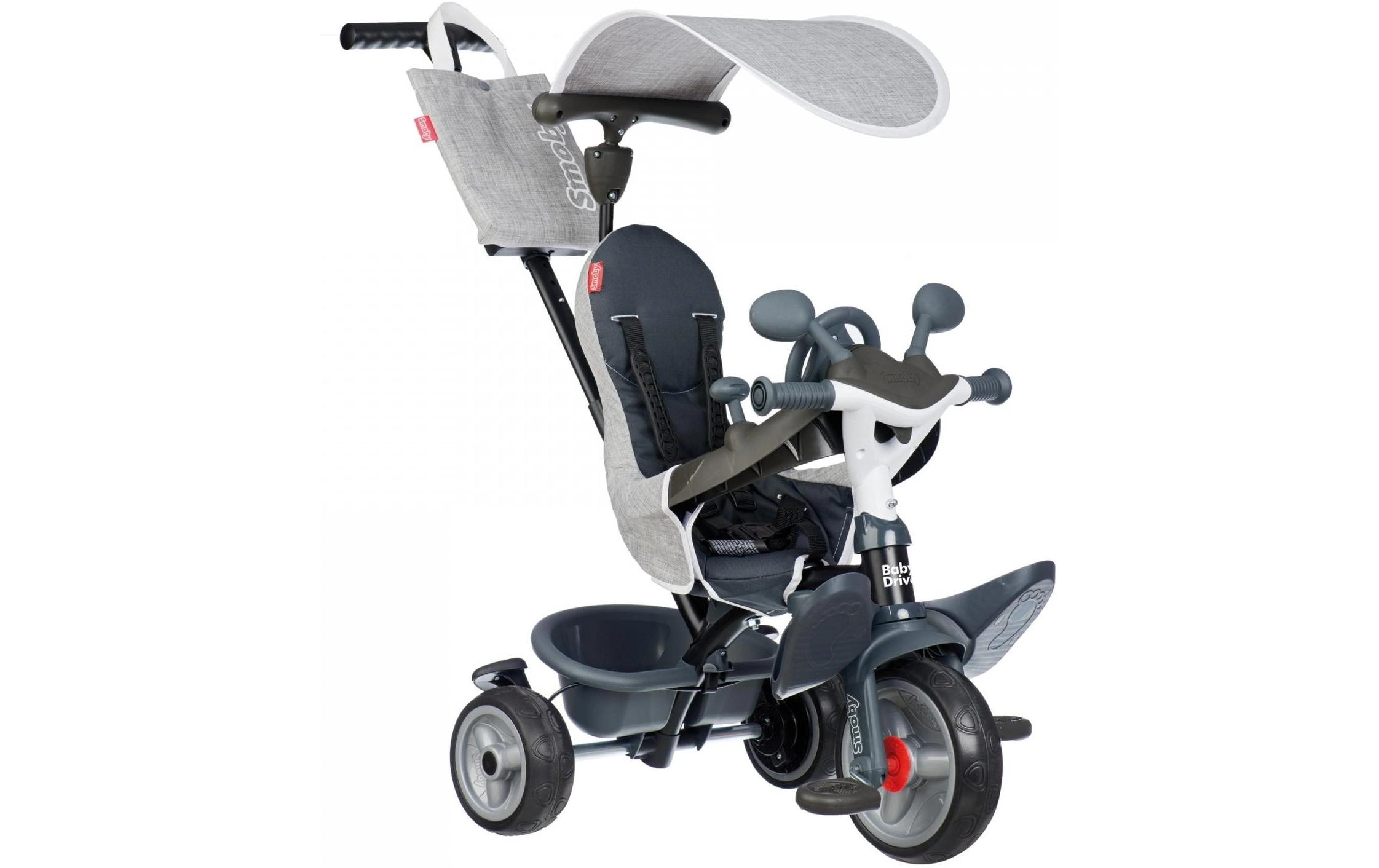Dreirad Baby Driver Grau<br>3-in-1 Dreirad mit Sicherheitsfunktionen