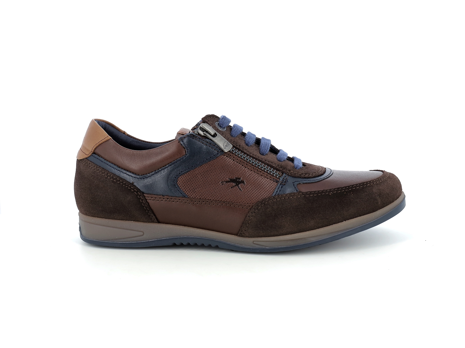 Fluchos-F1288 Cuir Marron Bleu