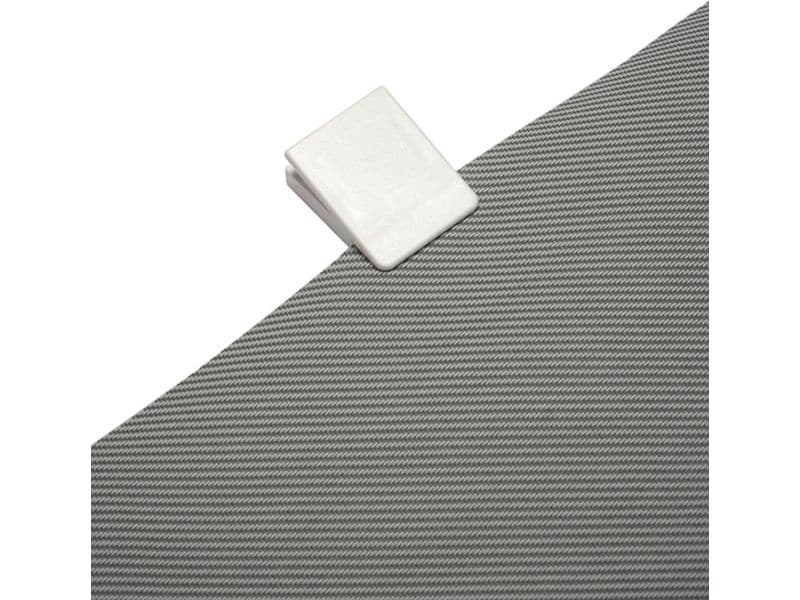 Gardinia Klebeklammer Outdoor, Weiss,4 Stück Selbstklebende Kunststoff-Klebeklammer für Outdoor-Screen-Hitzeschutz