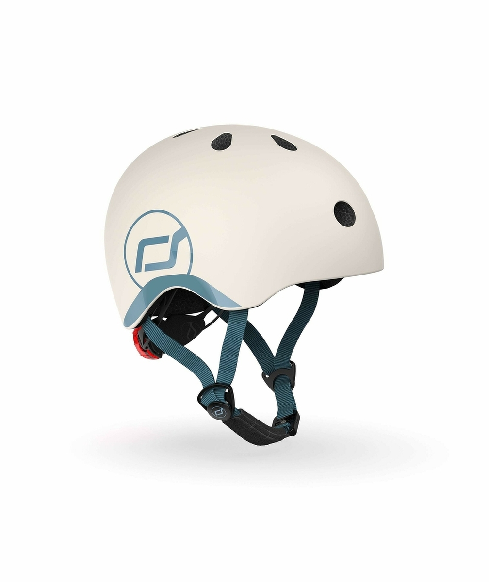 SCOOT AND RIDECASQUE XS BEIGE ET BLEU