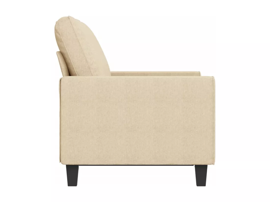 Canapé à 2 places Crème 120 cm Tissu