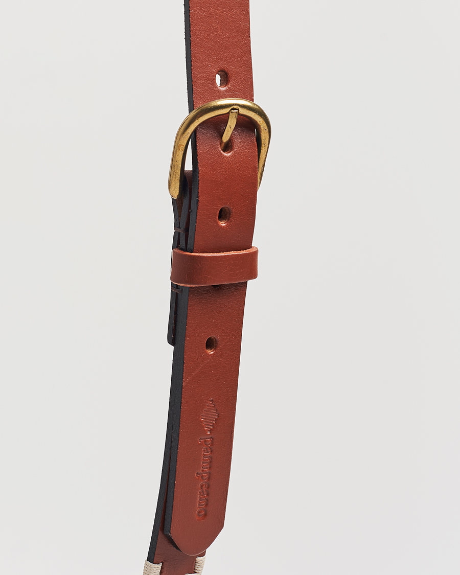Pampeano Skinny Hand Stitched Leather Belt 2,5cm Brown