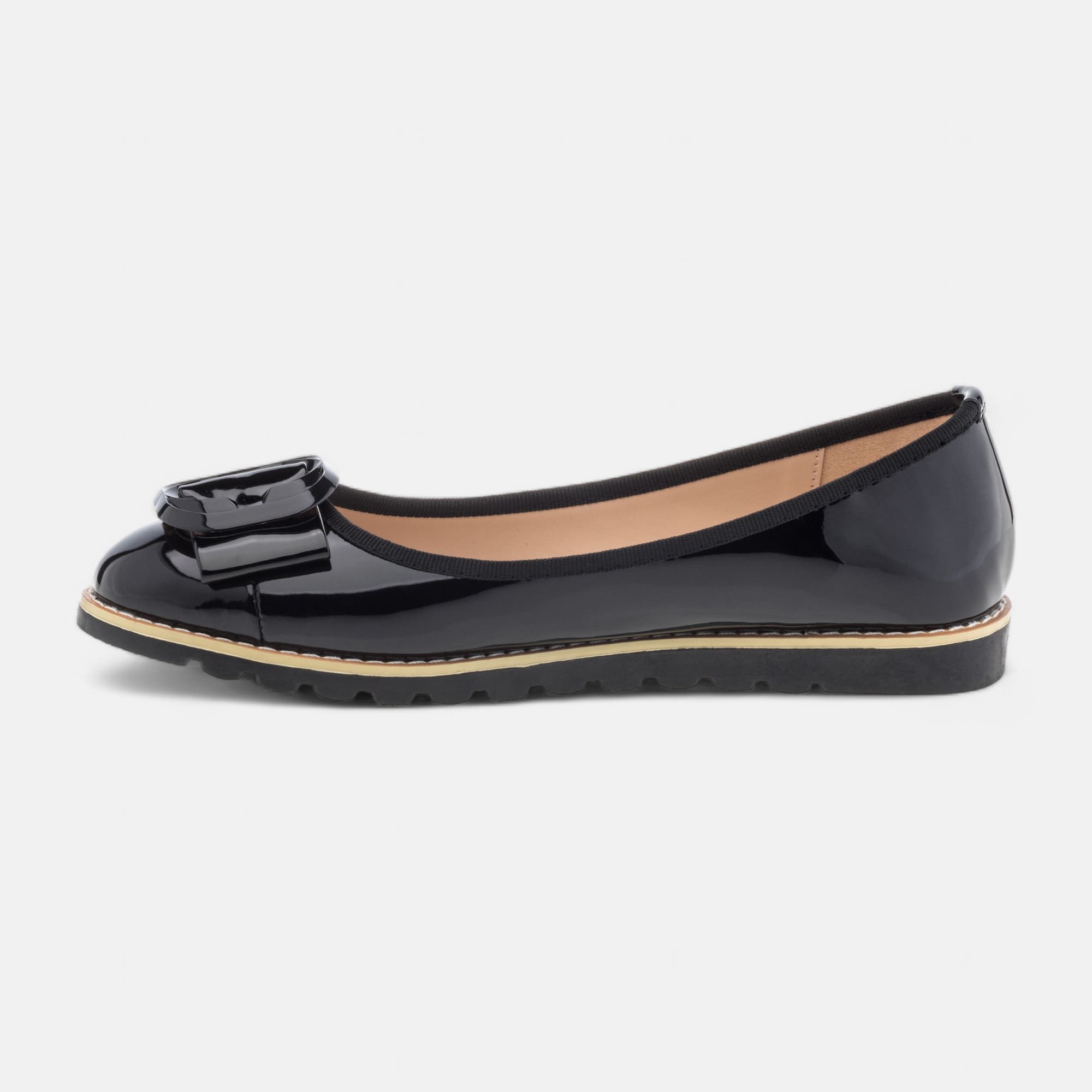 Ballerines Femme noir vernis