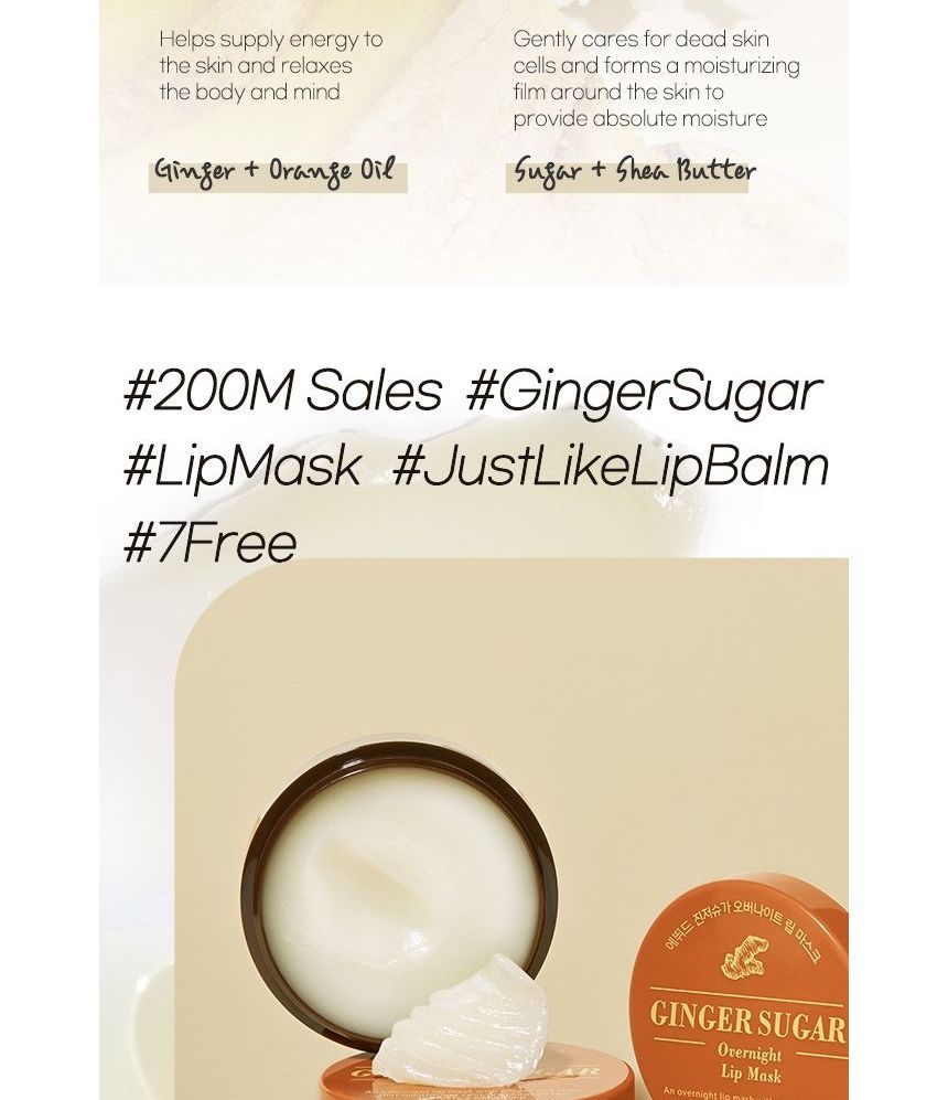 ETUDE - Jumbo Ginger Sugar Lip Mask voor de Nacht