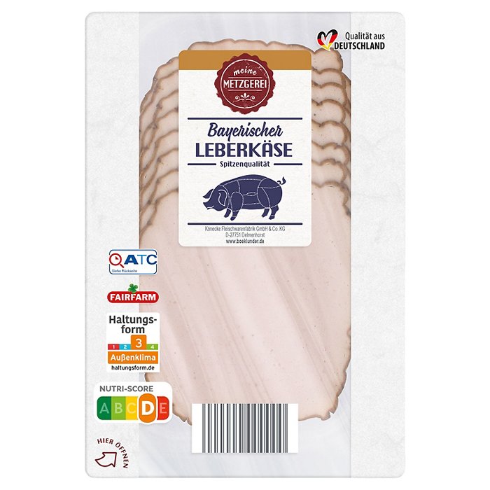 MEINE METZGEREI Aufschnitt 125 g, Leberkäse