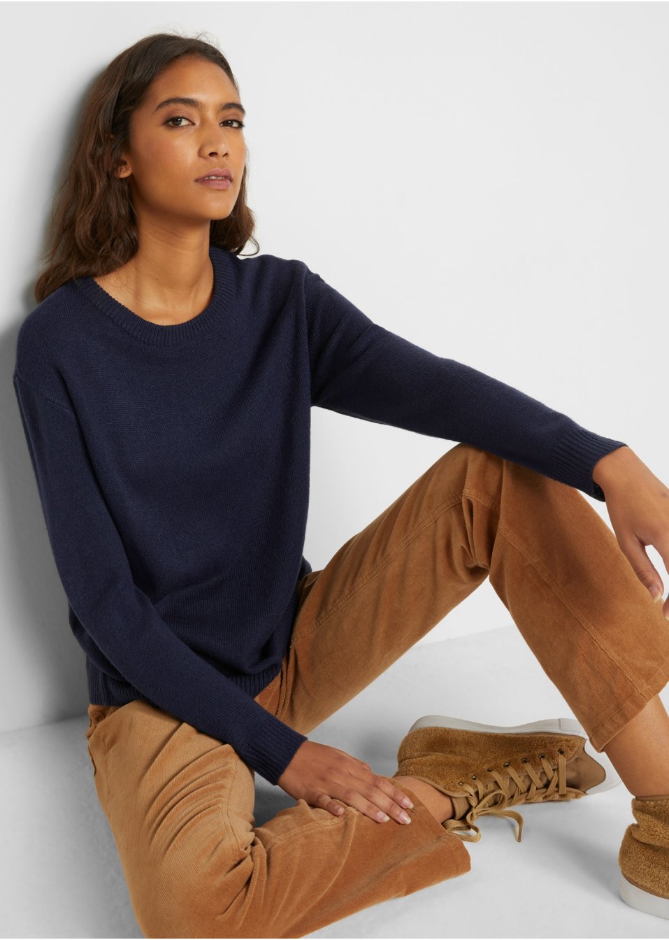 Pull en maille avec encolure ronde