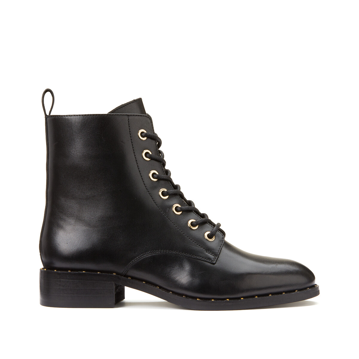 COLEÇÕES LA REDOUTE<br>Botas com detalhes em vermelho