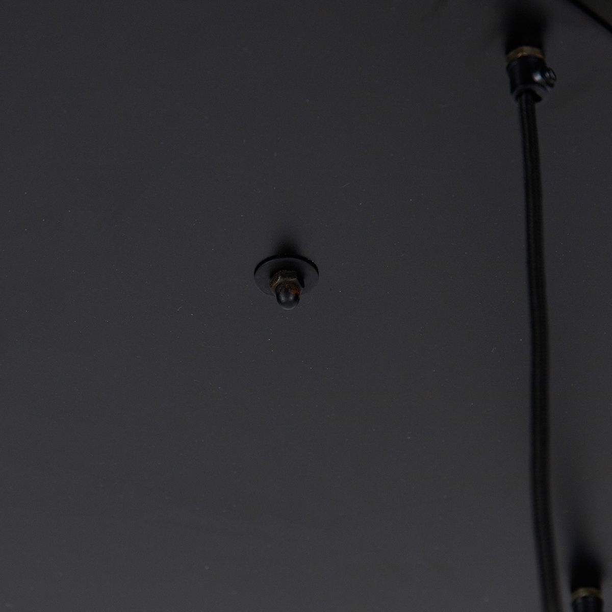 Industriële hanglamp zwart met messing 5-lichts - Haicha